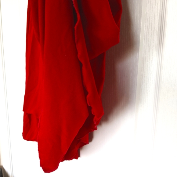 3/$15 Vintage Bright Red Handkerchief skirt - Picture 4 of 8